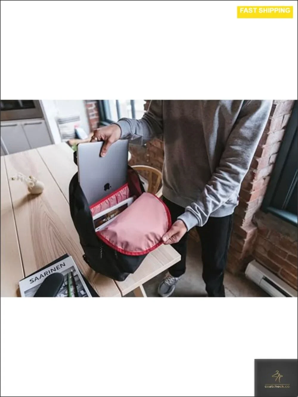 Recycled Polyester Backpack with Laptop Sleeve, 26L